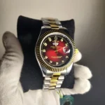 04: RL-4565 | Golden Red | Rolex Quartz Movement Stainless Steel Analog Watch for Men - Image 2