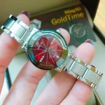 HALEI Original Watches for ladies Code HL-2526 WATER-RESISTANT- Silver Red - Image 3