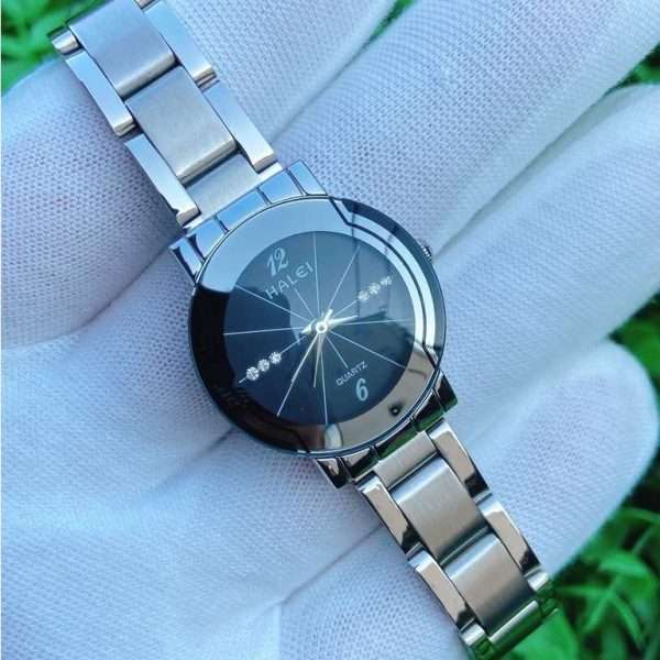 HALEI Original Watches for ladies Code HL-2526 WATER-RESISTANT- Silver Black
