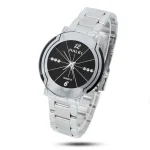HALEI Original Watches for ladies Code HL-2526 WATER-RESISTANT- Silver Black - Image 2