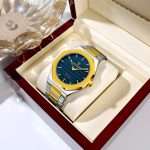 04: BINBOND 818 Golden Blue | Brand Casual Men's Quartz Watch Octagonal Luxurious And Fashionable - Image 2