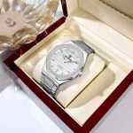 08: BINBOND 818 Silver Black | Brand Casual Men's Quartz Watch Octagonal Luxurious And Fashionable - Image 2