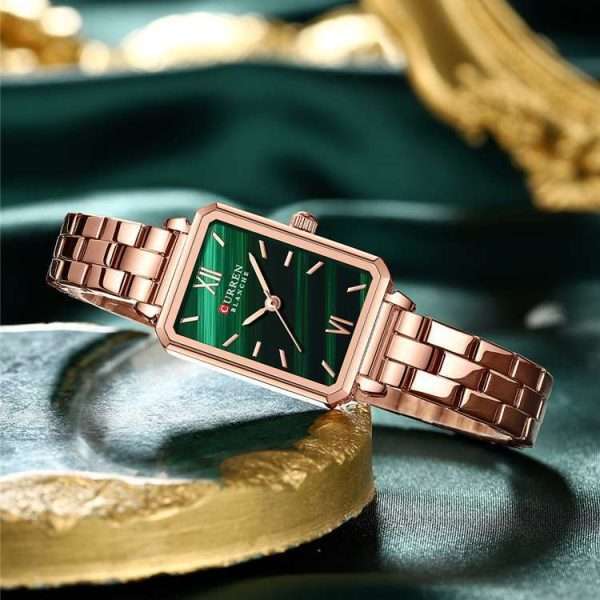 CURREN 9082 Green | Original Brand Stainless Steel Band Wrist Watch For Women