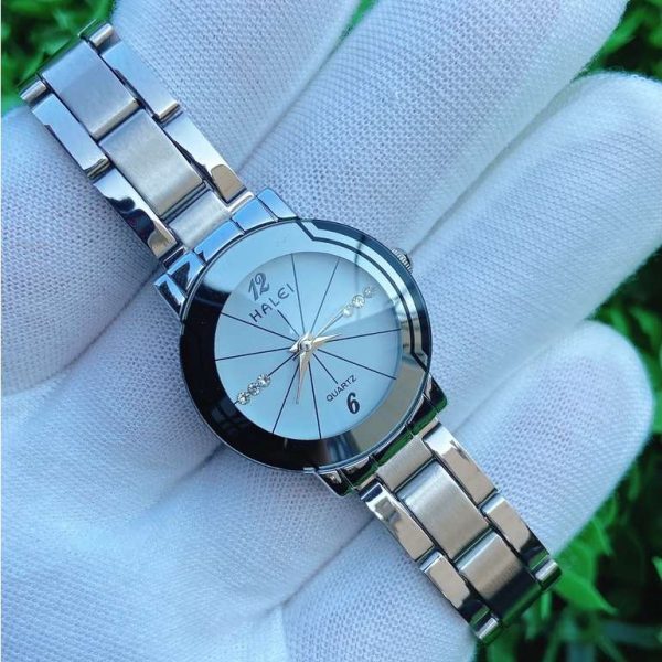 HALEI Original Watches for ladies Code HL-2526 WATER-RESISTANT- Silver White