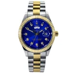 05: RL-4565 | Golden Blue | Rolex Quartz Movement Stainless Steel Analog Watch for Men - Image 3