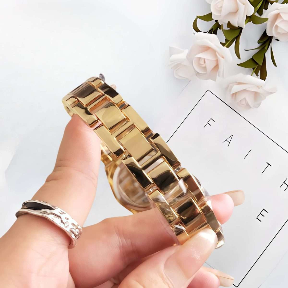 MICHAEL KORS MK Rose Silver-Black | Stainless Steel Fashionable Watch - Image 2