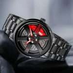 15: SKMEI 1787 Red Black | Rotation Wheel Stainless Steel Quartz Watch For Men