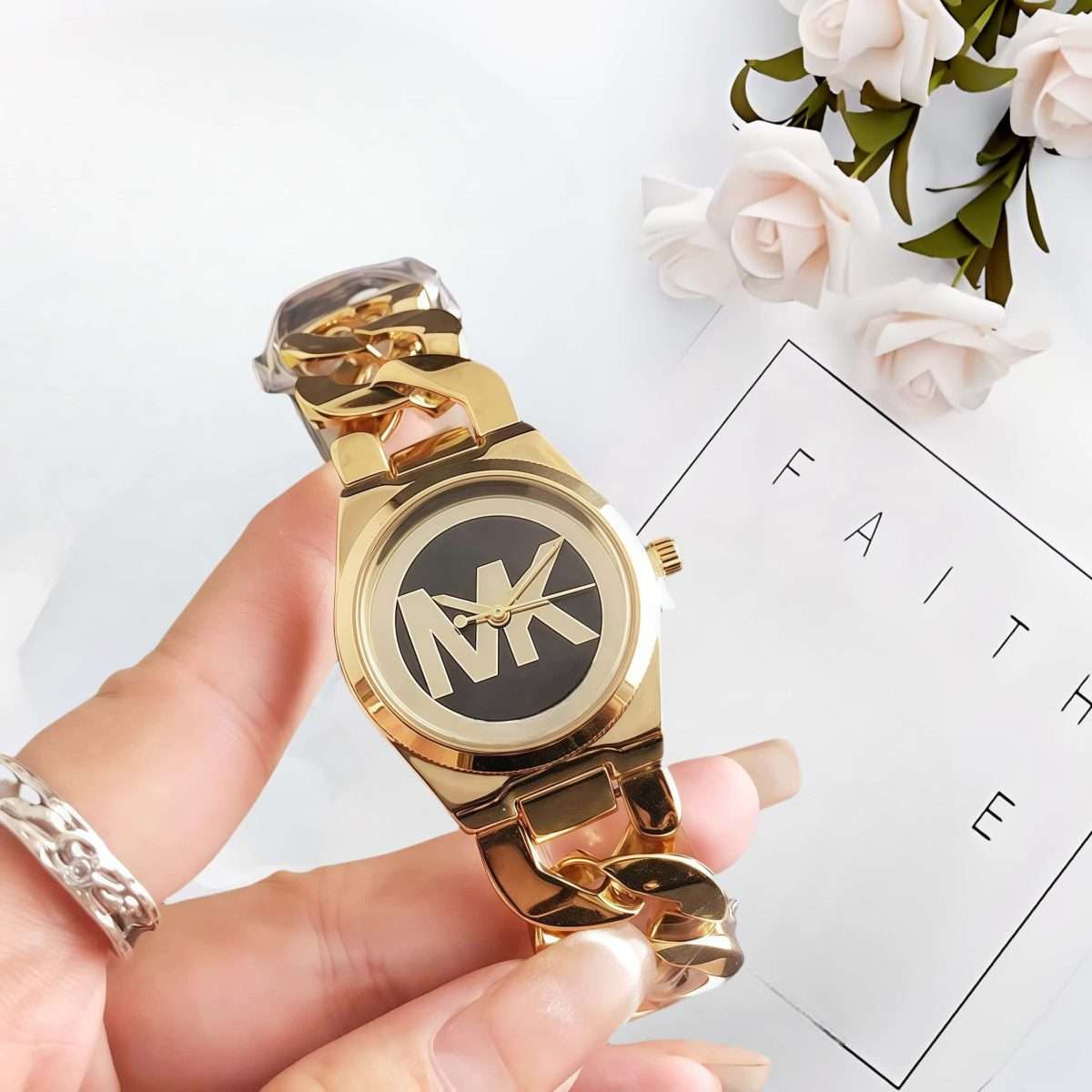 main-image-1-2-1.jpeg MICHAEL KORS MK Rose Gold-Black | Stainless Steel Fashionable Watch - Image 1