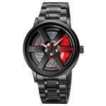 15: SKMEI 1787 Red Black | Rotation Wheel Stainless Steel Quartz Watch For Men - Image 4