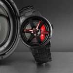 15: SKMEI 1787 Red Black | Rotation Wheel Stainless Steel Quartz Watch For Men - Image 2