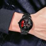15: SKMEI 1787 Red Black | Rotation Wheel Stainless Steel Quartz Watch For Men - Image 3