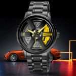 17: SKMEI 1787 Yellow Black | Rotation Wheel Stainless Steel Quartz Watch For Men