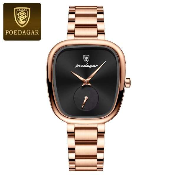 06: POEDAGAR 783 Black, Luxury Elegant Women’s Watch, Waterproof Stainless Steel Quartz Movement, High Quality and Stylish